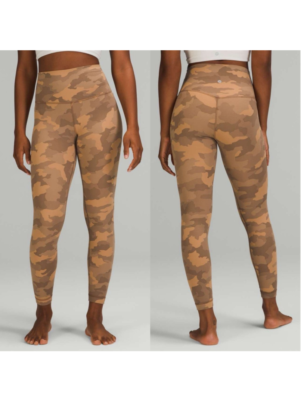 Lululemon Align High-Rise Pant 25" Heritage 365 Camo Beige Multi sz 8